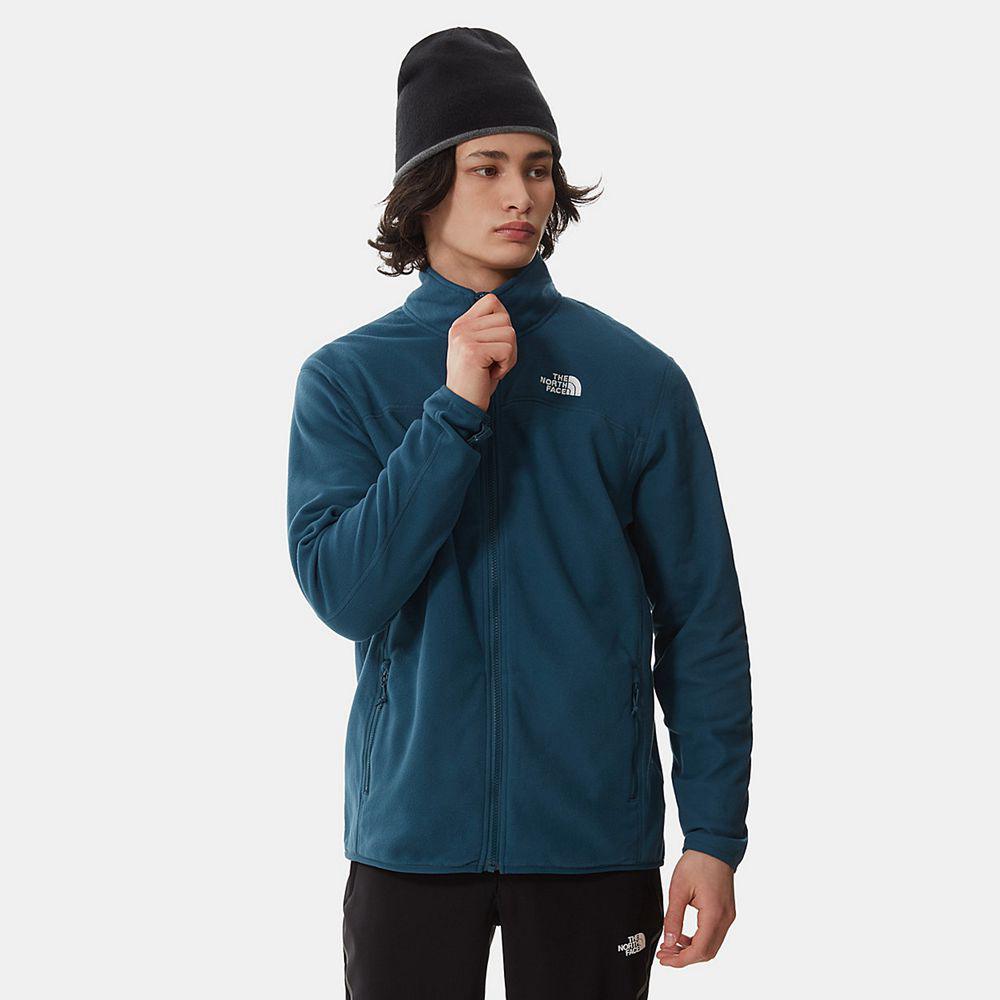 The North Face 100 Glacier Full-Zip Ανδρικα Fleece - Μπλε (KAEP40952)